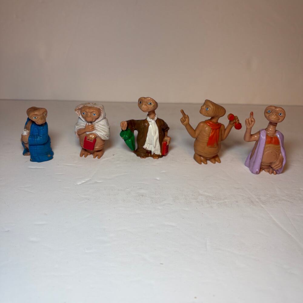 Vintage E.T. Figures Toys Classic 1980s PVC Figurines Lot 5